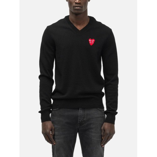 Value Pack Double Eye V Neck Sweater - Black