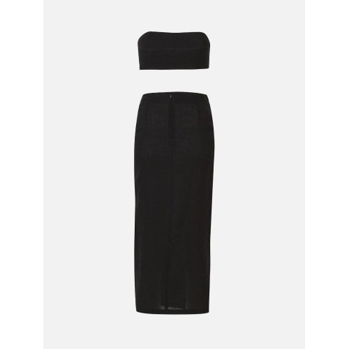 Value Pack Strapless Linen Suit - Black