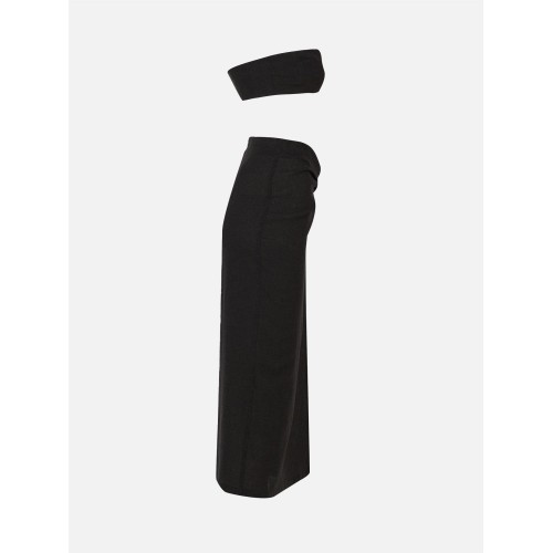 Value Pack Strapless Linen Suit - Black